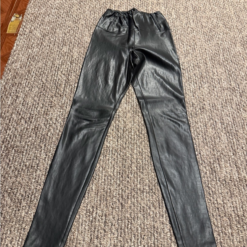Wilfred Black Faux Leather Pants ARITZIA